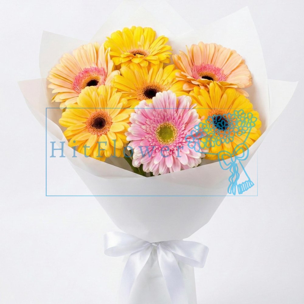 Букет цветов из: Герберы
